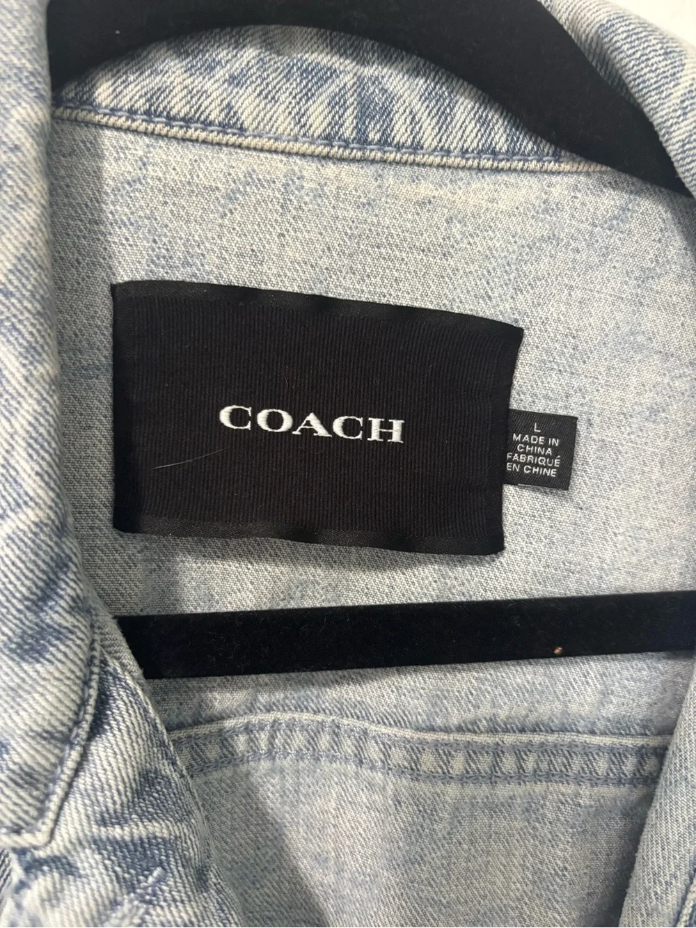 Coach Light Blue Monogram Denim Jacket - Picture 5 of 7